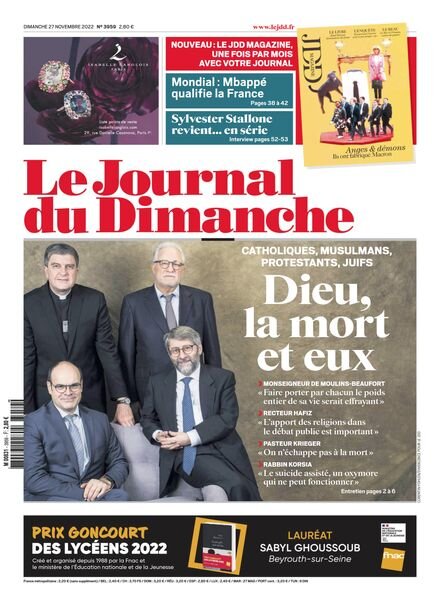 Le Journal du Dimanche – 27 novembre 2022 Cover