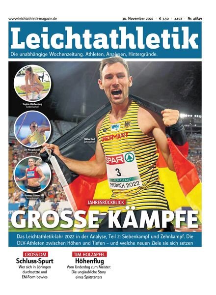 Leichtathletik – 29 November 2022 Cover