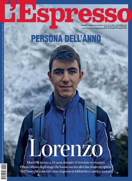 l’Espresso N50 – 18 Dicembre 2022 Cover