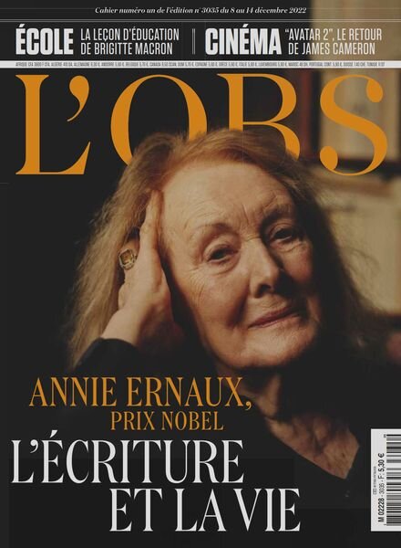 L’Obs – 8 Decembre 2022 Cover