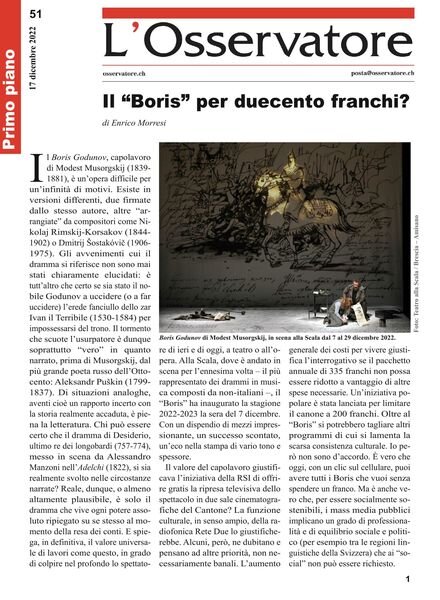 L’Osservatore – 17 dicembre 2022 Cover