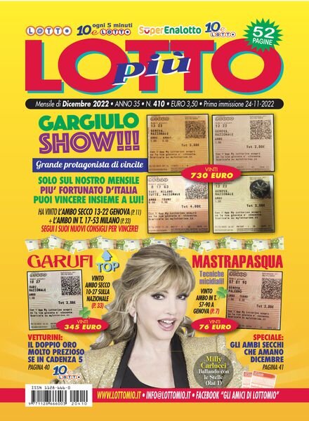 Lottopiu – Dicembre 2022 Cover
