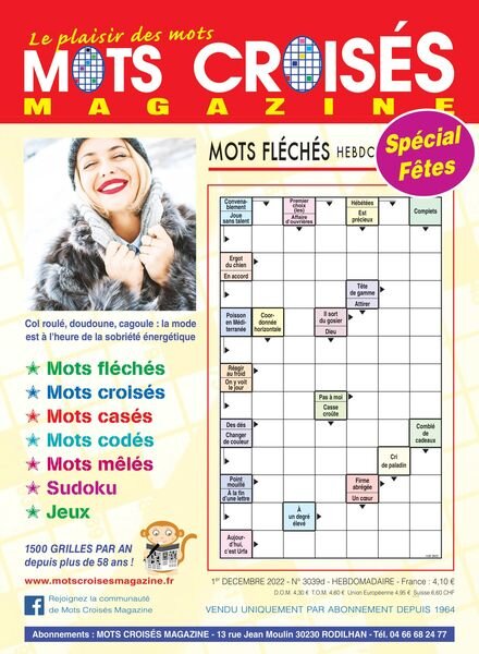 Mots Croises Magazine – 01 decembre 2022 Cover