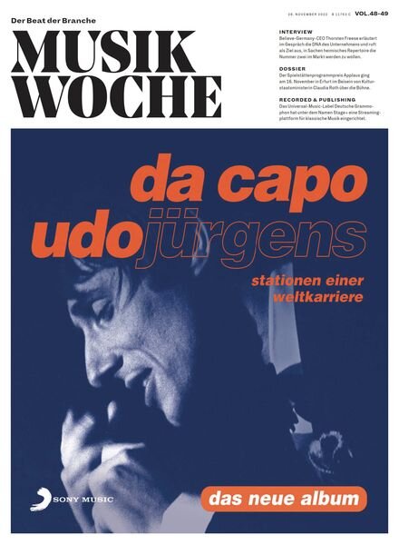 MusikWoche – 28 November 2022 Cover