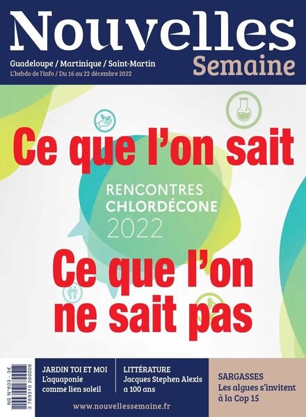 Nouvelles Semaine – 15 decembre 2022 Cover
