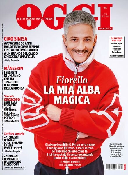 Oggi – 29 dicembre 2022 Cover