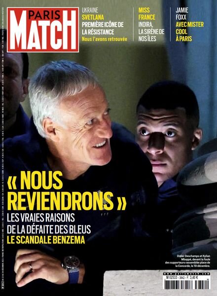 Paris Match – 22 decembre 2022 Cover