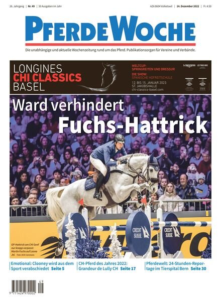 PferdeWoche – 14 Dezember 2022 Cover