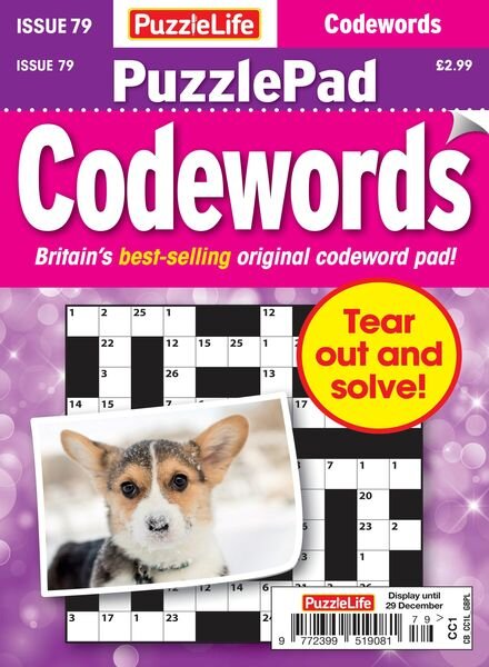 PuzzleLife PuzzlePad Codewords – 01 December 2022 Cover