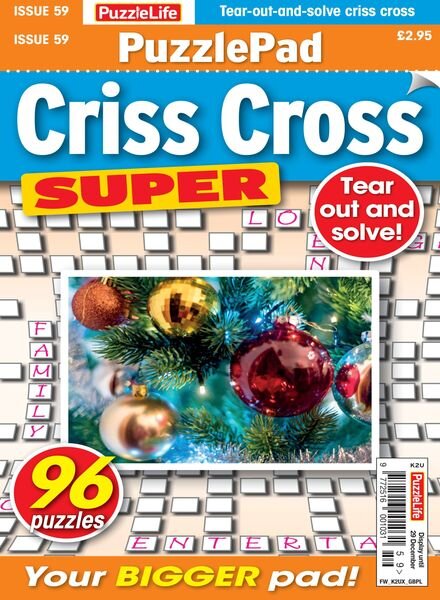 PuzzleLife PuzzlePad Criss Cross Super – 01 December 2022 Cover