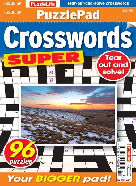 PuzzleLife PuzzlePad Crosswords Super – 01 December 2022 Cover