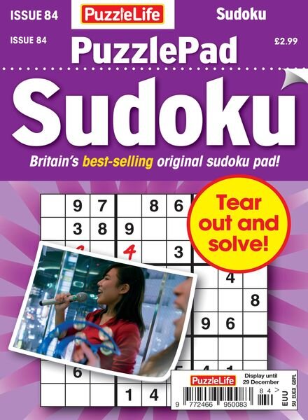 PuzzleLife PuzzlePad Sudoku – 01 December 2022 Cover
