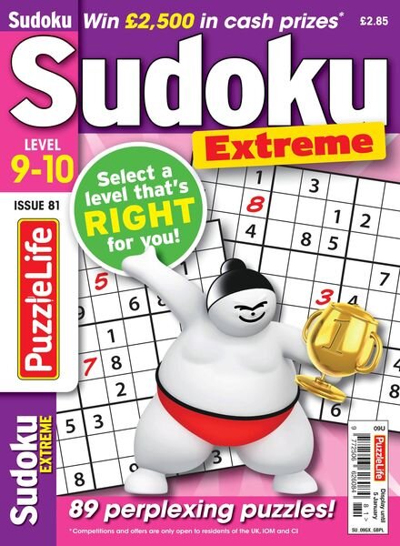 PuzzleLife Sudoku Extreme – December 2022 Cover