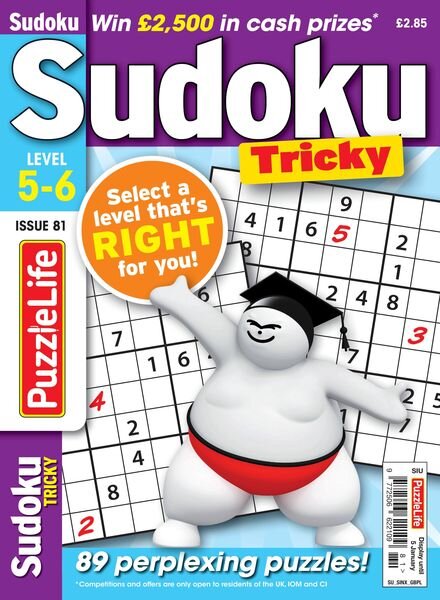 PuzzleLife Sudoku Tricky – December 2022 Cover