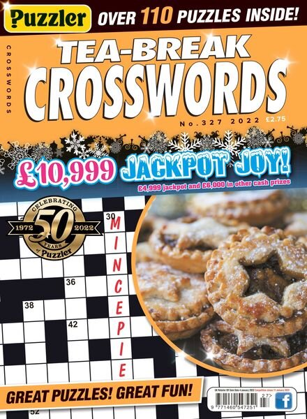 Puzzler Tea-Break Crosswords – December 2022 Cover