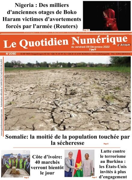 Quotidien Numerique d’Afrique – 09 decembre 2022 Cover