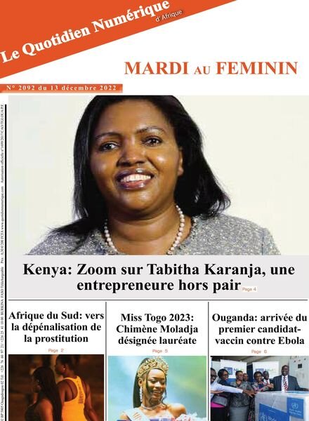 Quotidien Numerique d’Afrique – 13 decembre 2022 Cover