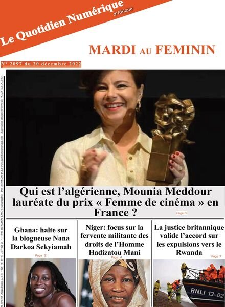 Quotidien Numerique d’Afrique – 20 decembre 2022 Cover