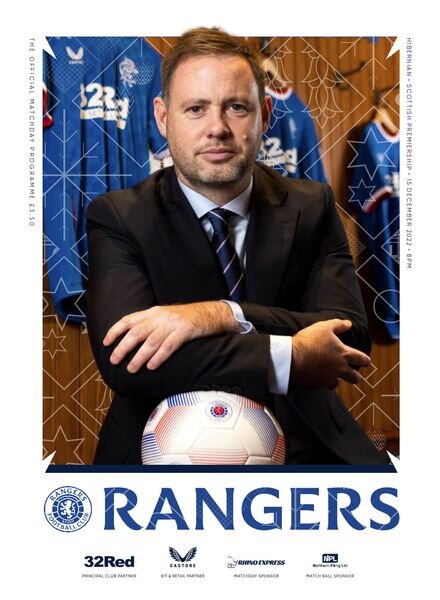 Rangers Football Club Matchday Programme – Rangers vs Hibernian – 15 December 2022 Cover