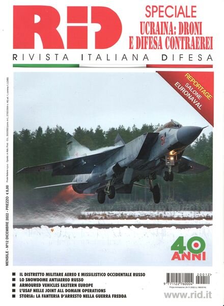 Rivista Italiana Difesa – Dicembre 2022 Cover