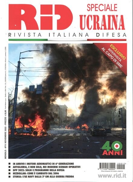Rivista Italiana Difesa – Novembre 2022 Cover