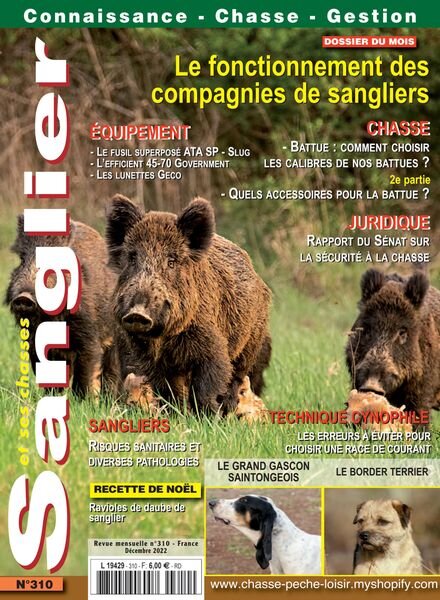 Sanglier et ses Chasses – Decembre 2022 Cover