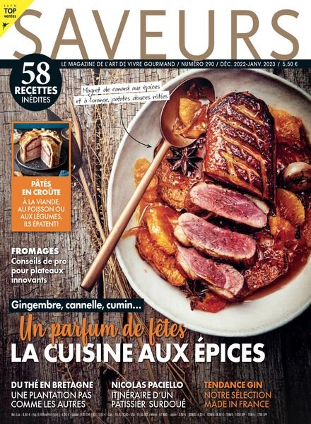 Saveurs France – Decembre 2022 – Janvier 2023 Cover