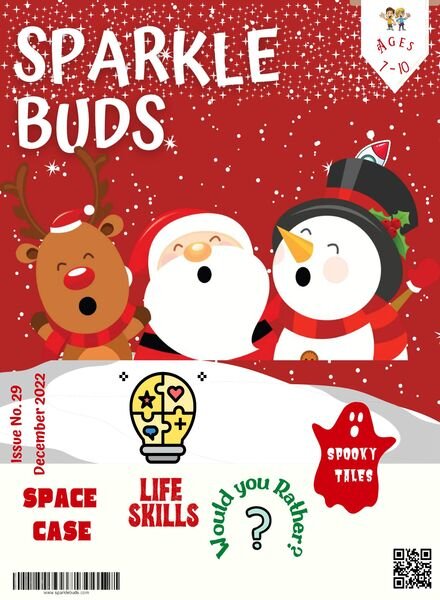 Sparkle Buds Kids Magazine Ages 7-10 – December 2022 Cover