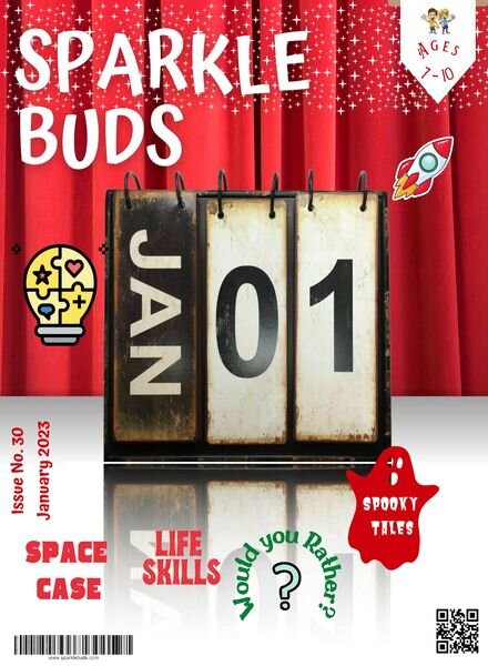 Sparkle Buds Kids Magazine Ages 7-10 – January 2023 Cover
