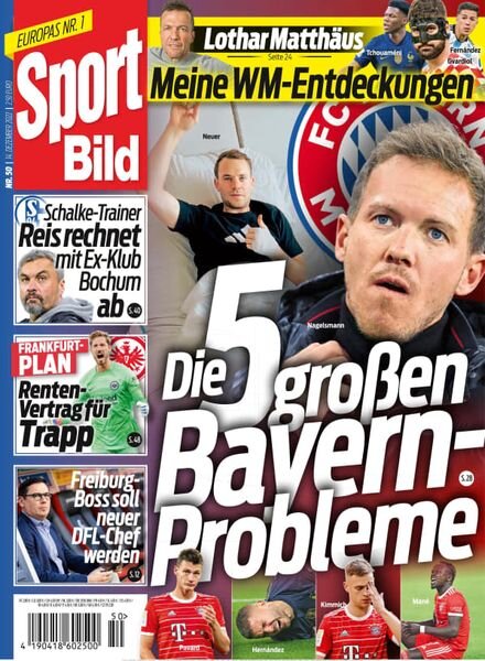 Sport Bild – 14 Dezember 2022 Cover