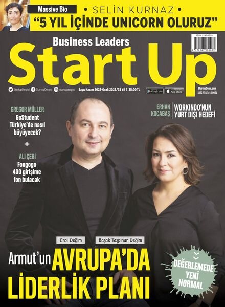 Startup Turkiye – Kasim 2022 Cover