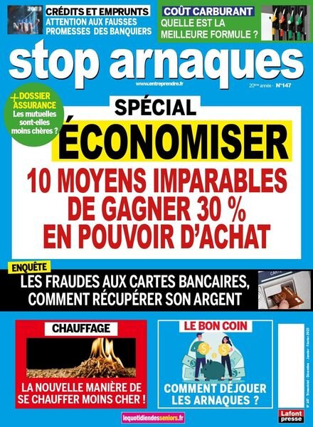 Stop Arnaques – 01 decembre 2022 Cover