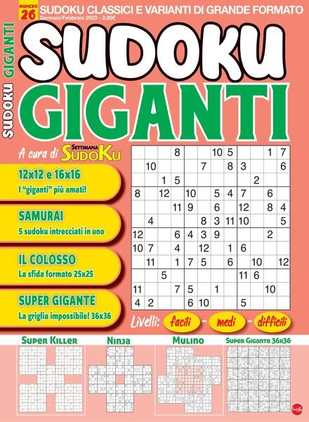 Sudoku Giganti – dicembre 2022 Cover