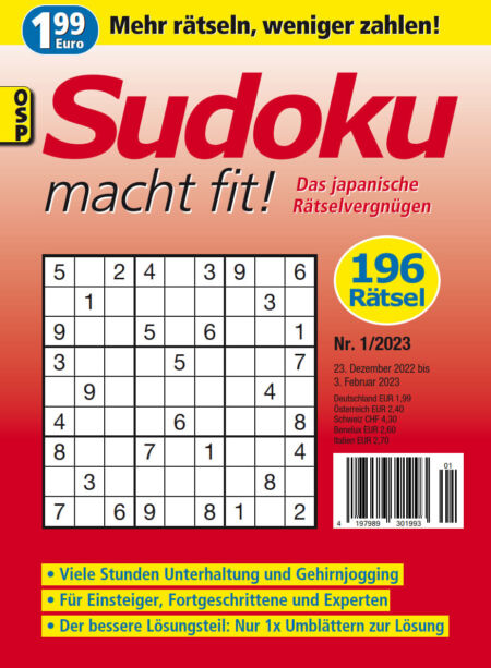 Sudoku macht fit – Nr 1 2023 Cover