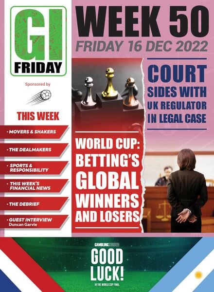 The Gambling Insider Friday – 16 December 2022 Cover