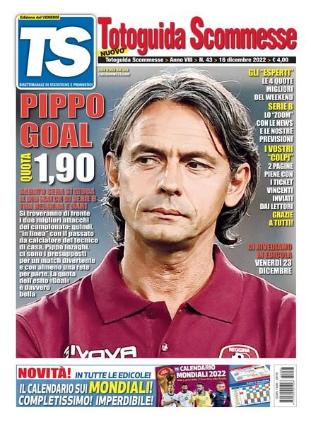 Totoguida Scommesse – 16 Dicembre 2022 Cover