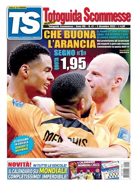 Totoguida Scommesse – 2 Dicembre 2022 Cover
