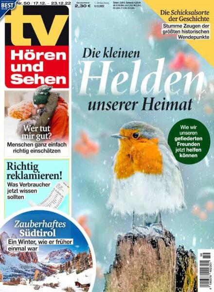 TV HOren und Sehen – 09 Dezember 2022 Cover