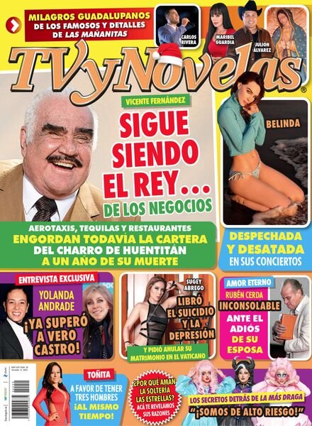 TVyNovelas Mexico – 12 diciembre 2022 Cover