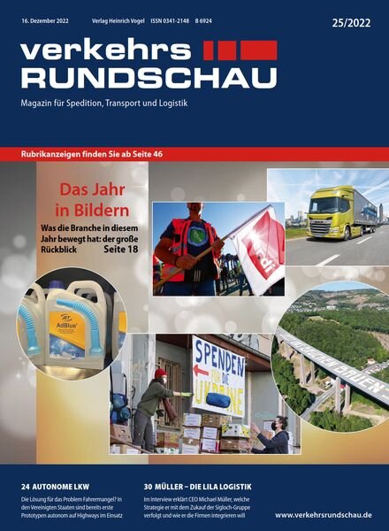 VerkehrsRundschau – 09 Dezember 2022 Cover