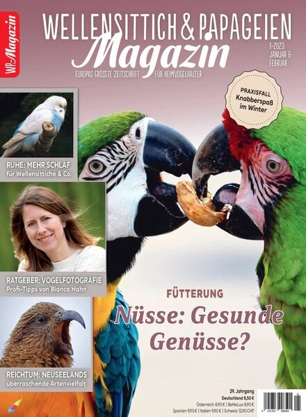 WP-Magazin Wellensittich & Papageien – Januar 2023 Cover