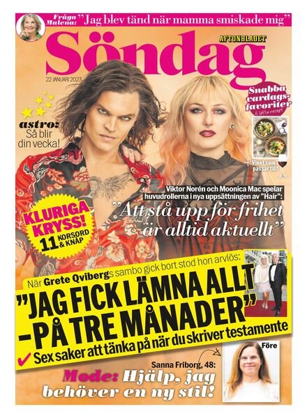 Aftonbladet SOndag – 22 januari 2023 Cover
