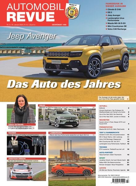 Automobil Revue – 19 Januar 2023 Cover