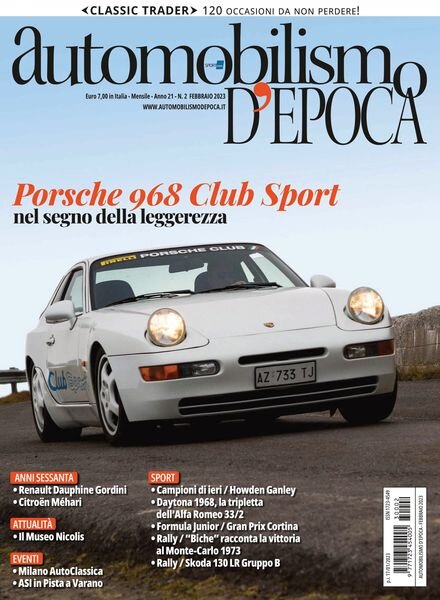 Automobilismo d’Epoca – gennaio 2023 Cover