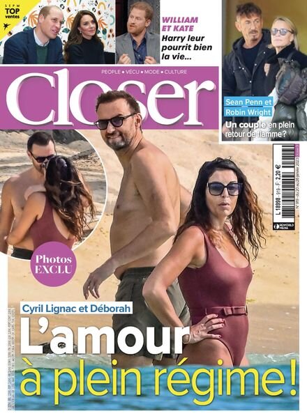 Closer France – 20 janvier 2023 Cover