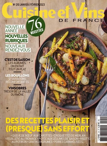 Cuisine et Vins de France – janvier 2023 Cover