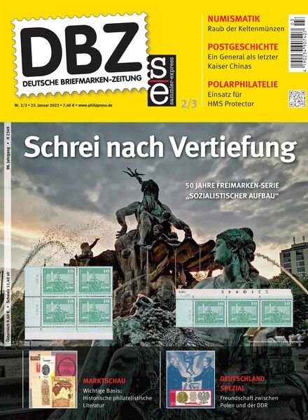 Deutsche Briefmarken-Zeitung – 23 Januar 2023 Cover