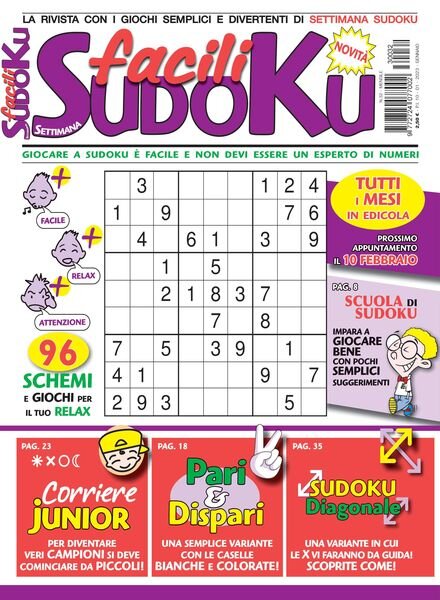 Facili Sudoku – gennaio 2023 Cover