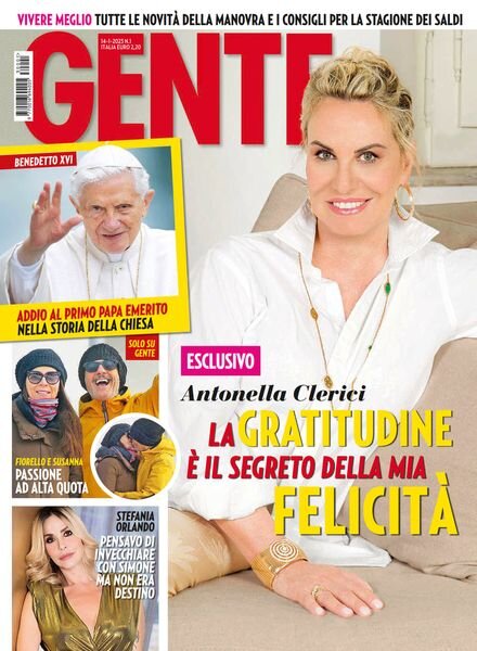 Gente Italia – 14 Gennaio 2023 Cover