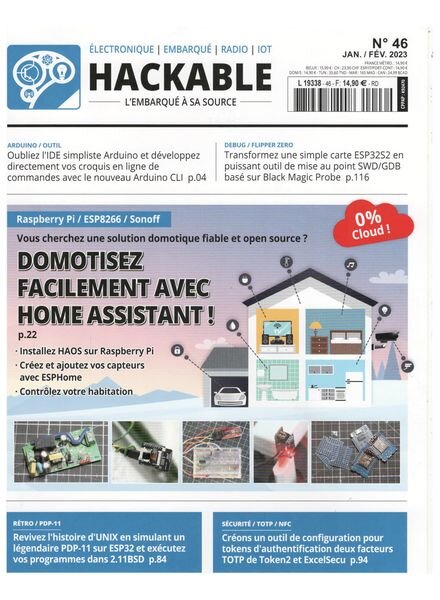 Hackable Magazine – Janvier-Fevrier 2023 Cover